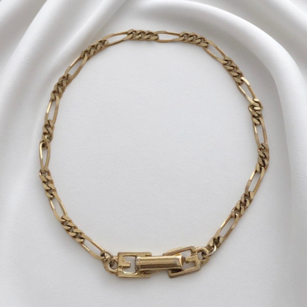BOGO Vintage Gold-Tone Figaro Bracelet GG Clasp